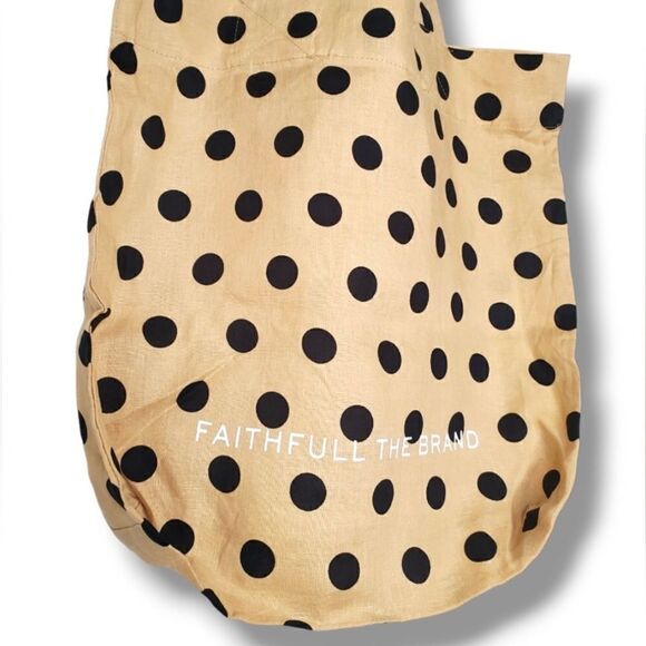 Faithful The Brand Tote Bag La Saison Polka Dot Handmade - Picture 9 of 15